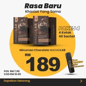 4 KOTAK COKLAT MADAD + 1 TUMBLR